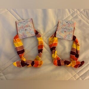 btween Kids Colorful Striped Headbands / Yellow, Orange